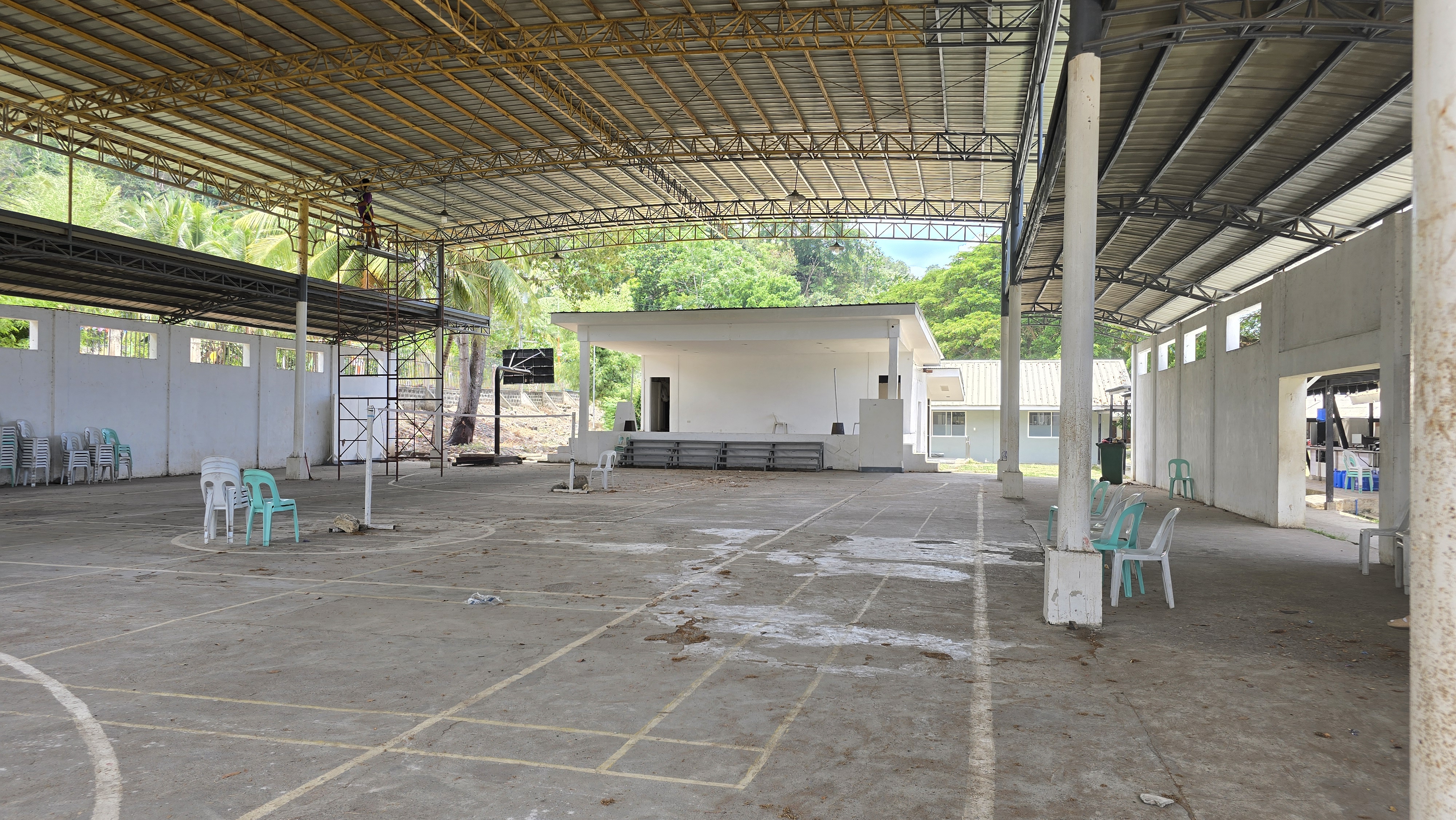 Covered court interior
